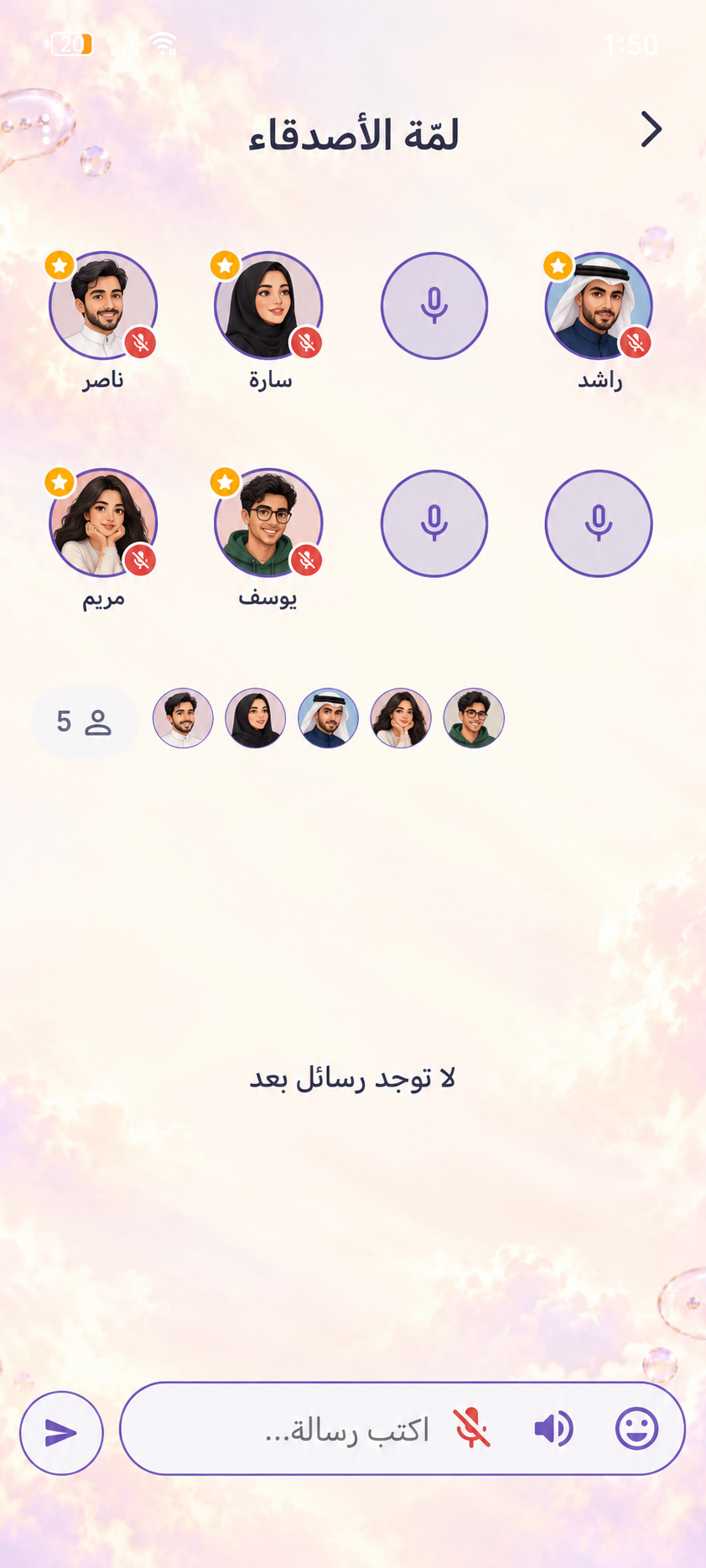 الغرفة الصوتية — بيانات توضيحية